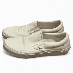 Vans Men's Off-White Slip-On Sneakers